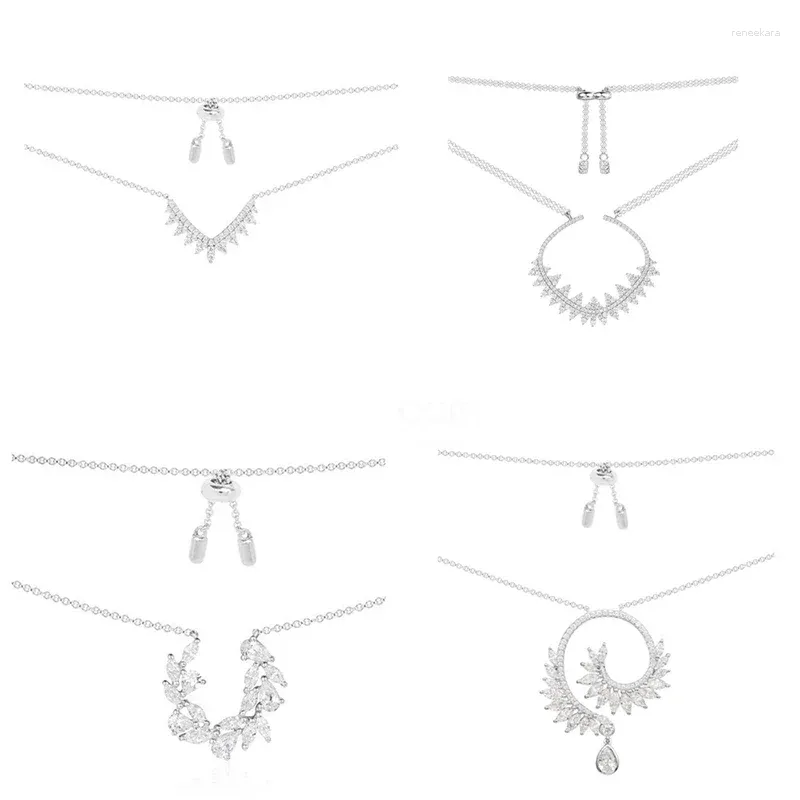 Correntes Lidu Alta Qualidade Sterling Prata Pétala Colar Moda Elegante Clavel Chain para enviar amigos presente fabricantes atacado