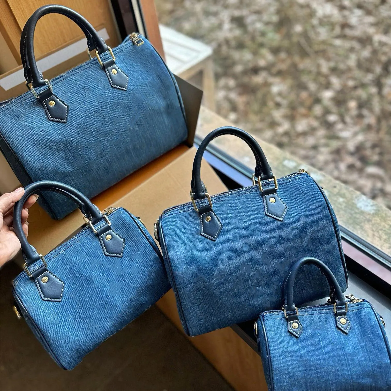 7a Tasarımcı Çanta Tote Torot Hızlı Omuz Çantası Orijinal Deri Pochette Moda Debriyaj 5 Boyutlar Büyük Kapasiteli Seyahat Çantası Tasarımcı Çanta Speaty 25 Çanta