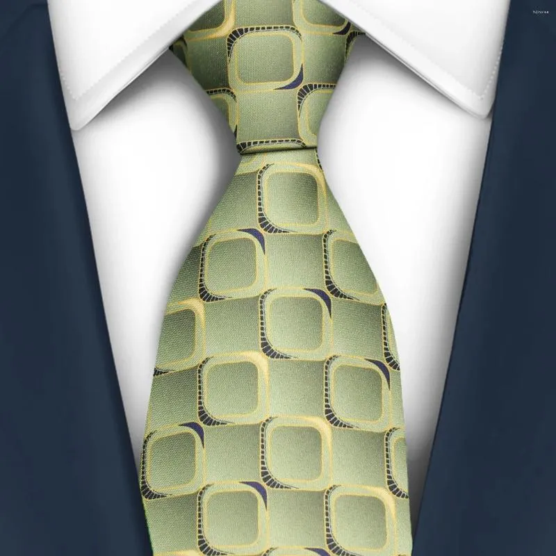 Bow Ties Geometry Tie Champagne Gold Randig Paisley Solid Men Silk Wedding Fashion Design Smooth Slips för affärsfest