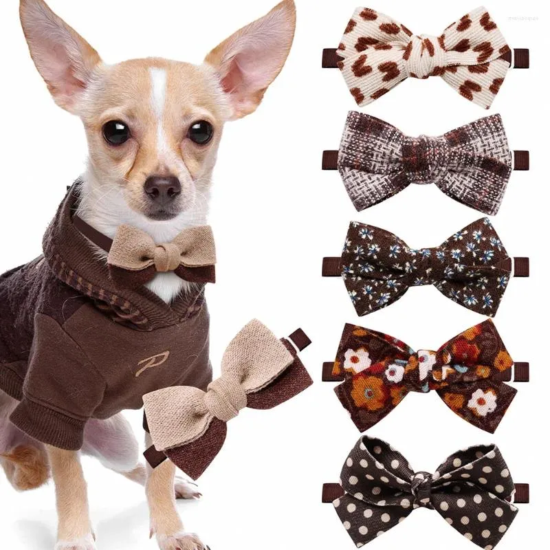 Hundkläder 40st levererar mode delikat bowtie husdjur slips för hundar husdjur bowknot grooming accessoarer