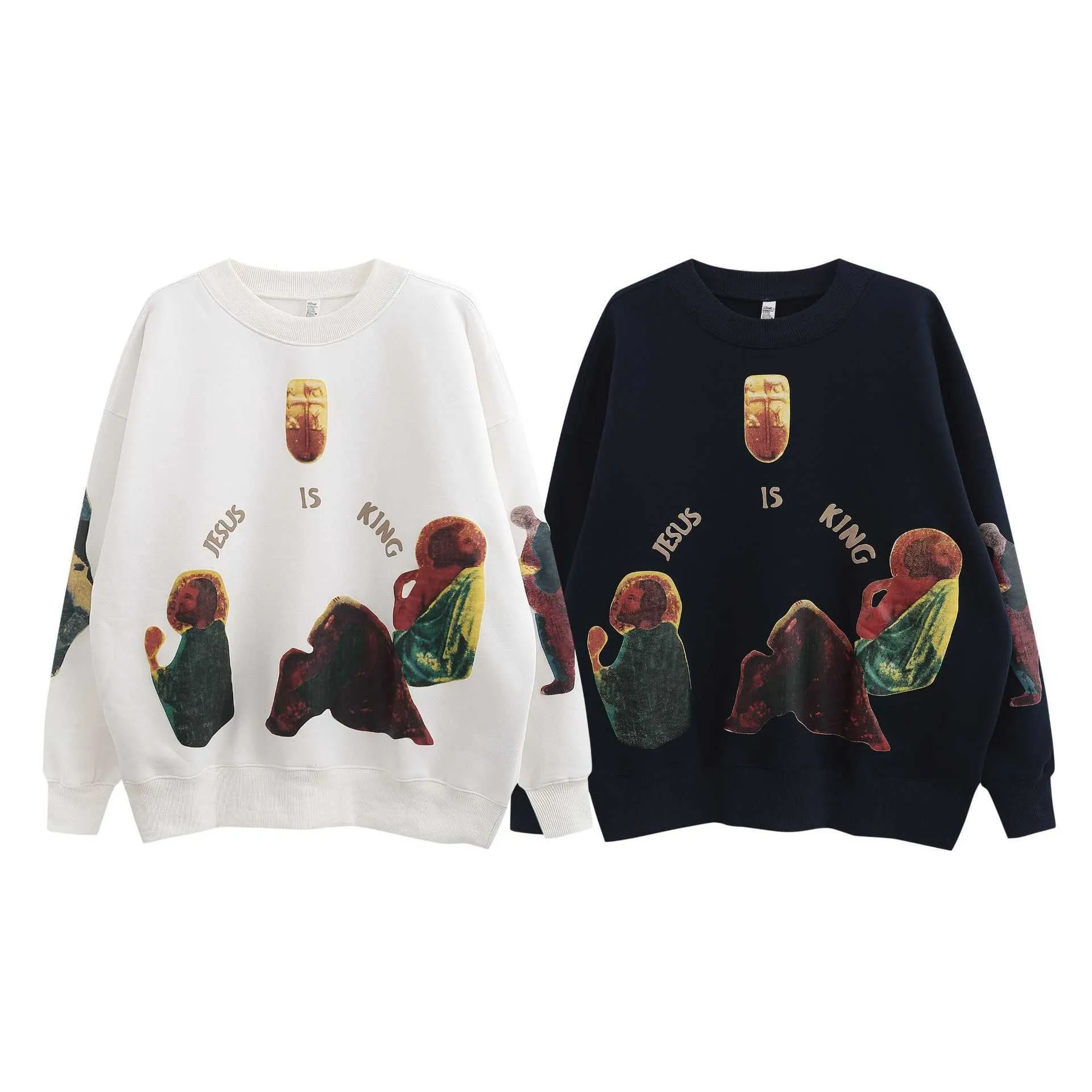Cpfm Kanyece herensweater met capuchon 2024 ontwerper damessweatshirt Jesus is King High Street modemerk los sweatshirt met lange mouwen