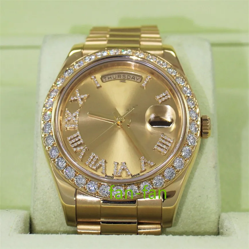 Brand world luxury watch Best version Watch Day-Date II President 218238 18K Yellow Gold Brand new automatic ETA Cal watch 2-year warranty MENS WATCHES 85