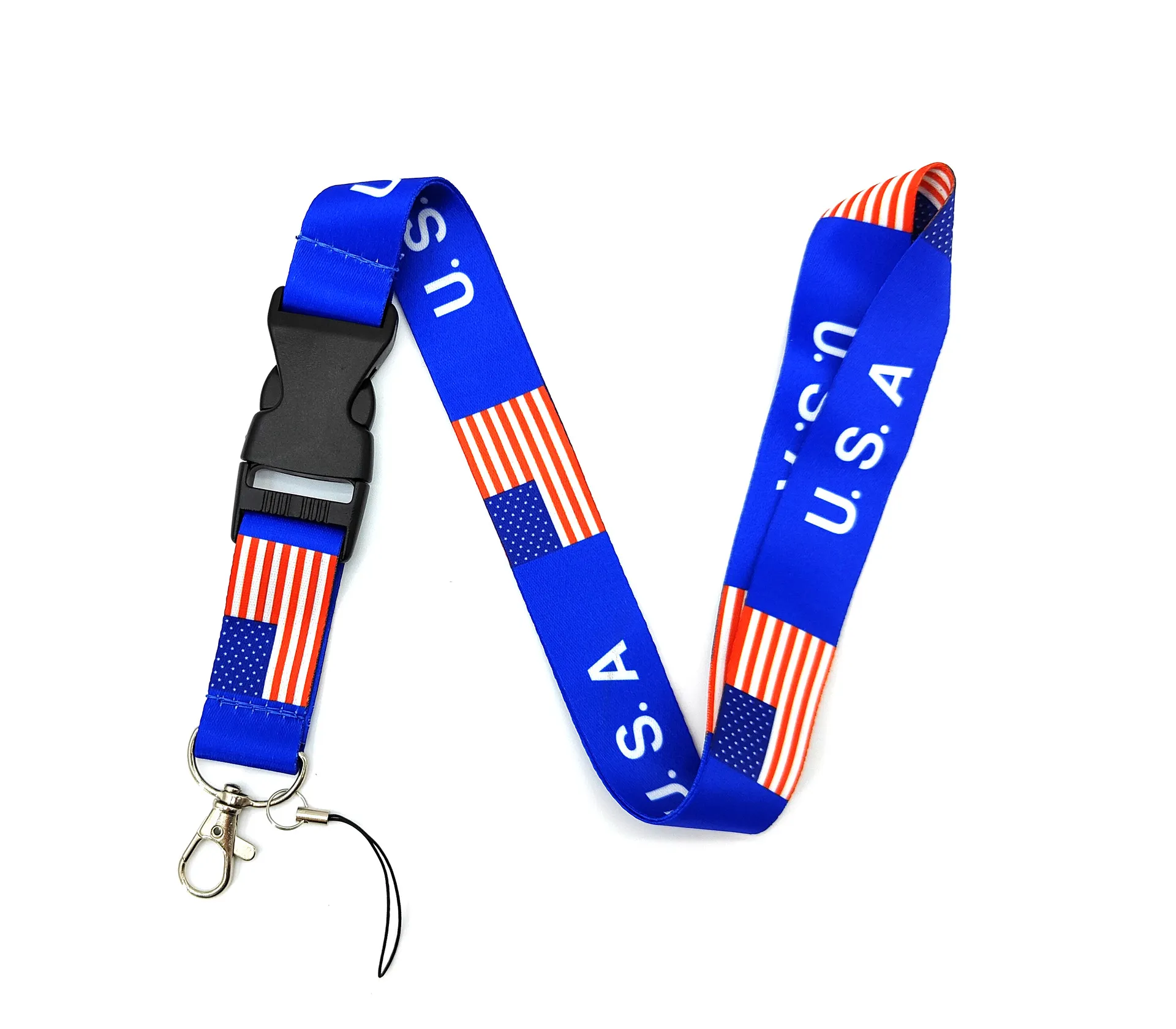 American Flag Phone Lanyard Strap Mobile Phone Hanging Rope Neck Strap for Key ID Card Cell Phone Accessories