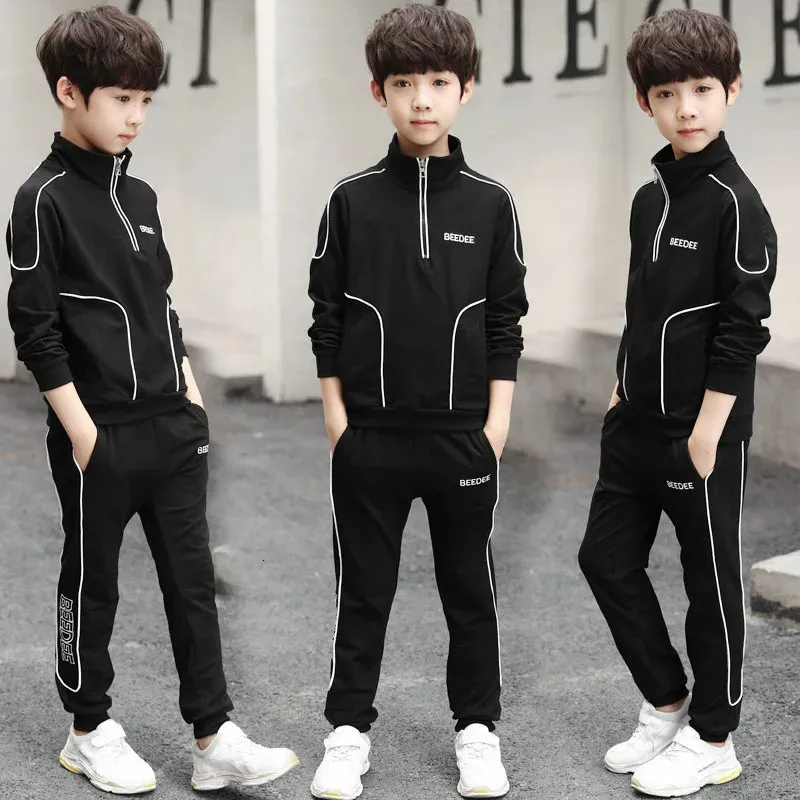 DHgate.com:Teen Boys 2Pcs Letter Print Sweatshirt Pants