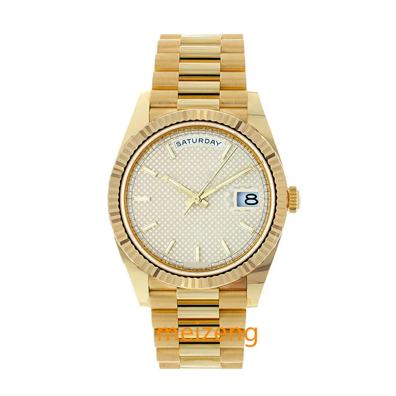 Brand world 2024 watch Best ew factory version Watch Day-Date 40 Watch 40MM Silver Index Hour Markers Dial Yellow Gold 228238Cal.3255 automatic watch 2-year warranty