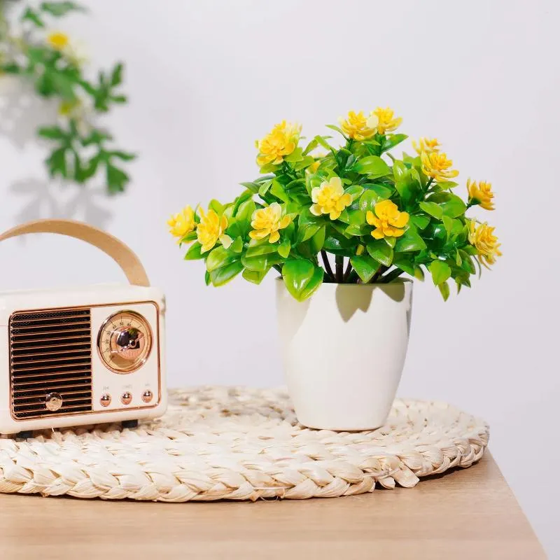 Dekorativa blommor konstgjorda växtblomma pinecone krukväxter för hem bröllop vardagsrum bord butik dekor Aquatic bonsai