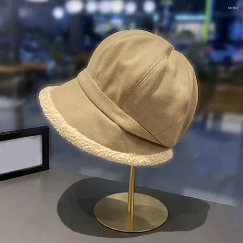 Berets respirável tempo chapéu elegante boina à prova de vento para mulheres boné ultra-grosso outono inverno ao ar livre chapelaria