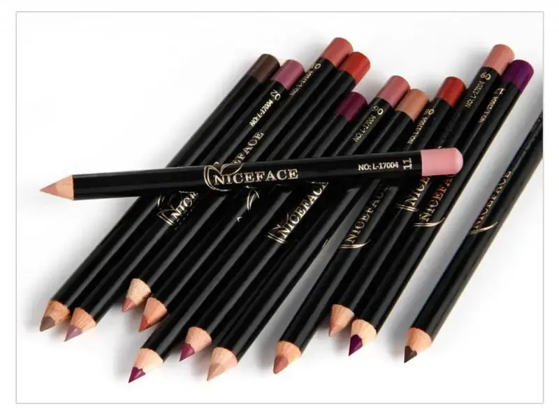 12 kolorów ołówki do ust Matowe lipliner Wodoodporny gładki kolorowa szminka długotrwały długotrwały pigmenty makijaż makijaż