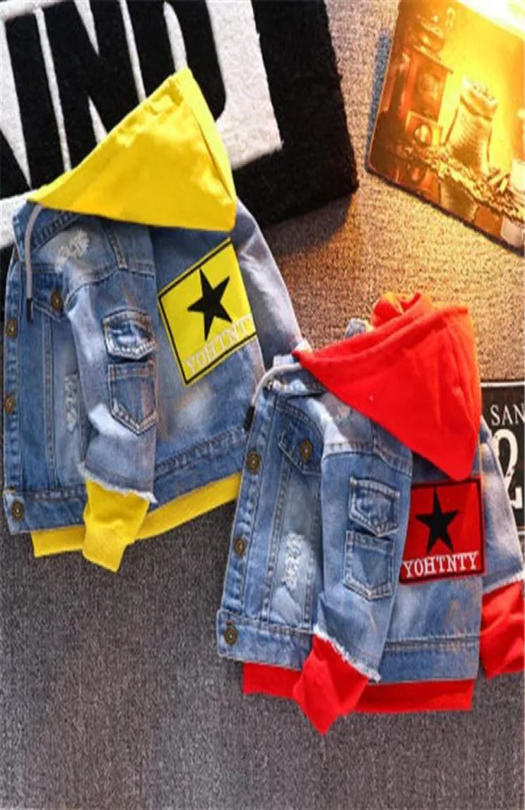 Jeans Jaqueta Outono Bebê Meninos Meninas Hoodies Casaco Denim Manga Longa Outerwear Crianças Windbreaker Criança Chirdren Roupas Y2008311998931