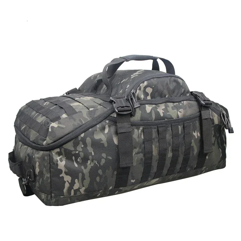 40L 60L 80L Sport Travel Bag Molle Militär taktisk ryggsäck Gym Fitness Bag stora duffelväskor för campingjakt Fiske 240119