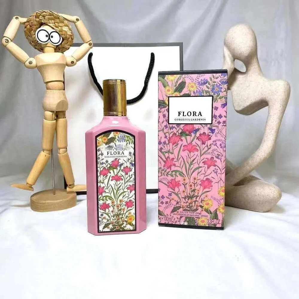Flora da marca de estoque para mulheres colônia 100ml mulher sexy perfumes de fragrância spray edp parfums real essência perfume de casamento de casamento rápido por atacado