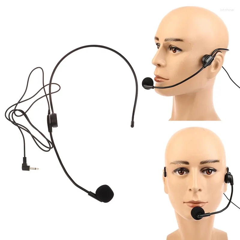 Mikrofone 3,5 mm Kopfverdrahtungsmikrofon Headset Voice -Lautsprecher Clear Sound Mic für Sprachlehrerkonferenzhandbuch