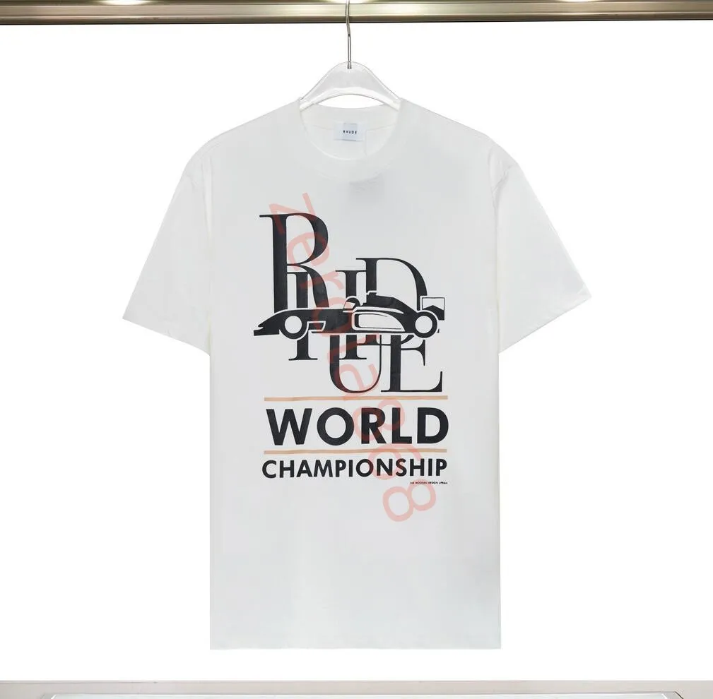 春夏rhudeTシャツ男たちティー2xlスケートボード特大の男性半袖TシャツラグジュアリーブランドメンズTシャツ米国サイズ