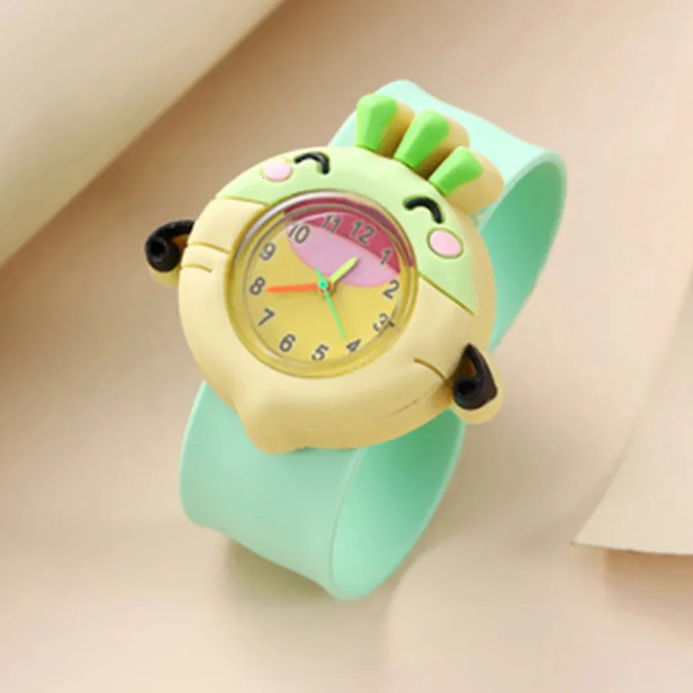 Children's Cute Cartoon Animals Styles Electronic Watch Kids Clap Bracelet Clocks Toys Boys Girls Watches Gift 240118