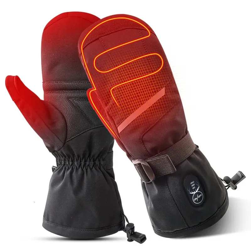 SNOW DEER перчатки с подогревом на перезаряжаемой батарее, зимние теплые мужские и женские водонепроницаемые спортивные перчатки для лыжного спорта на открытом воздухе 240124