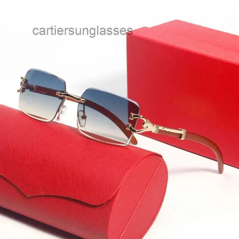 مصمم النظارات الشمسية Carti Computer for Men Eyeglasses Fashion Bradient Sun Glasses Simple Big Square Gold Frame UV400 Beach