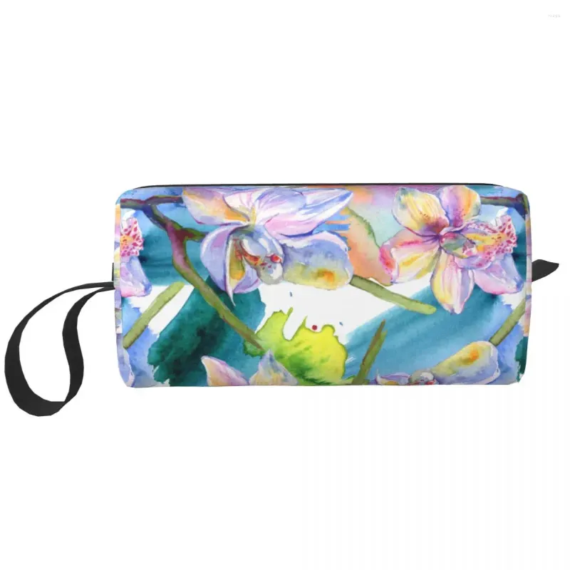 Sacs à cosmétiques Orchid Floral Botanique Fleurs Maquillage Femmes Sac Tendance Voyage Organisateur Cas