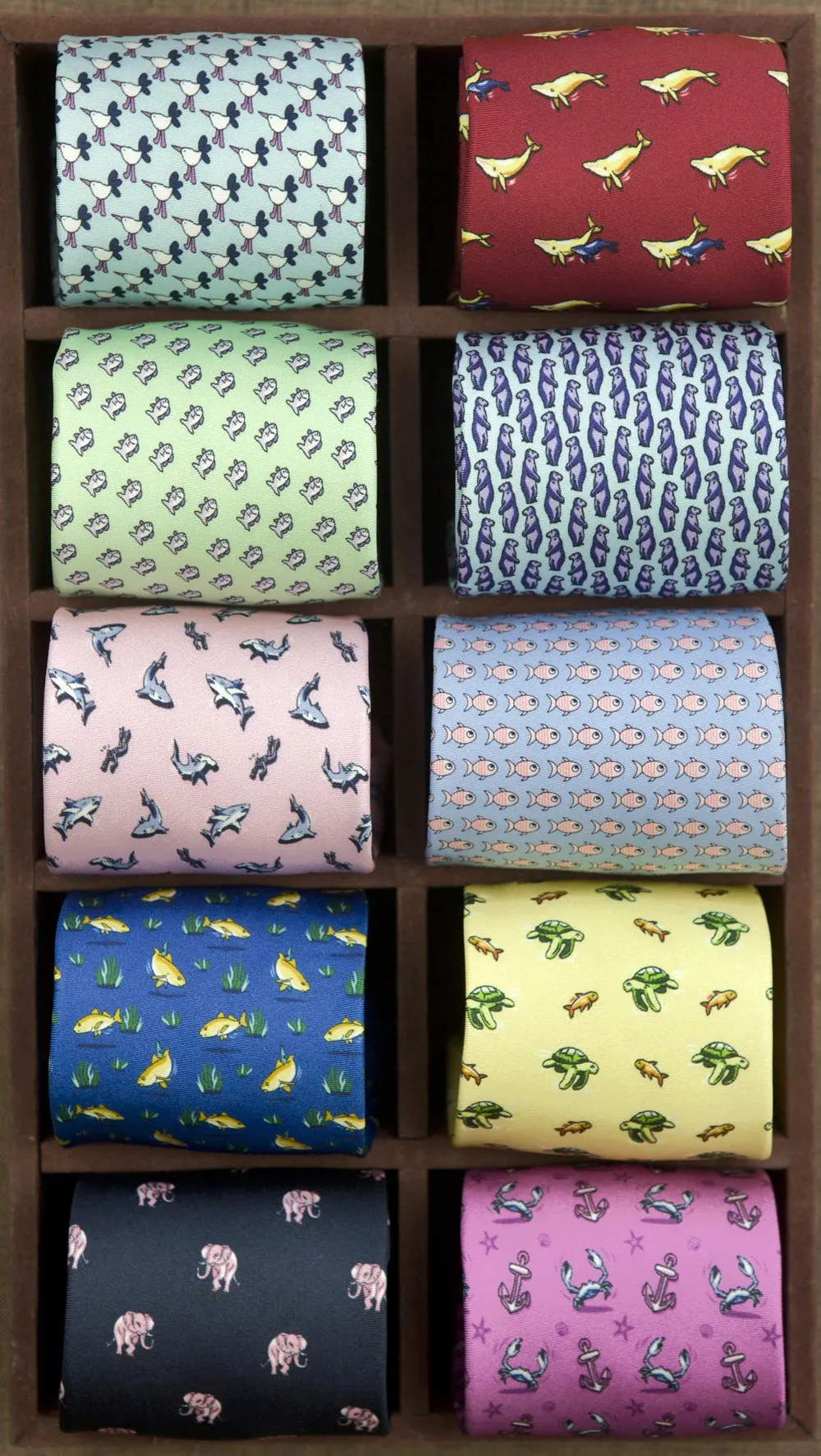 Multicolor Colorful Character Pattern Animal Mens Skinny Ties Neckties 100% Silk Slim Tie Brand Wholesale 240122