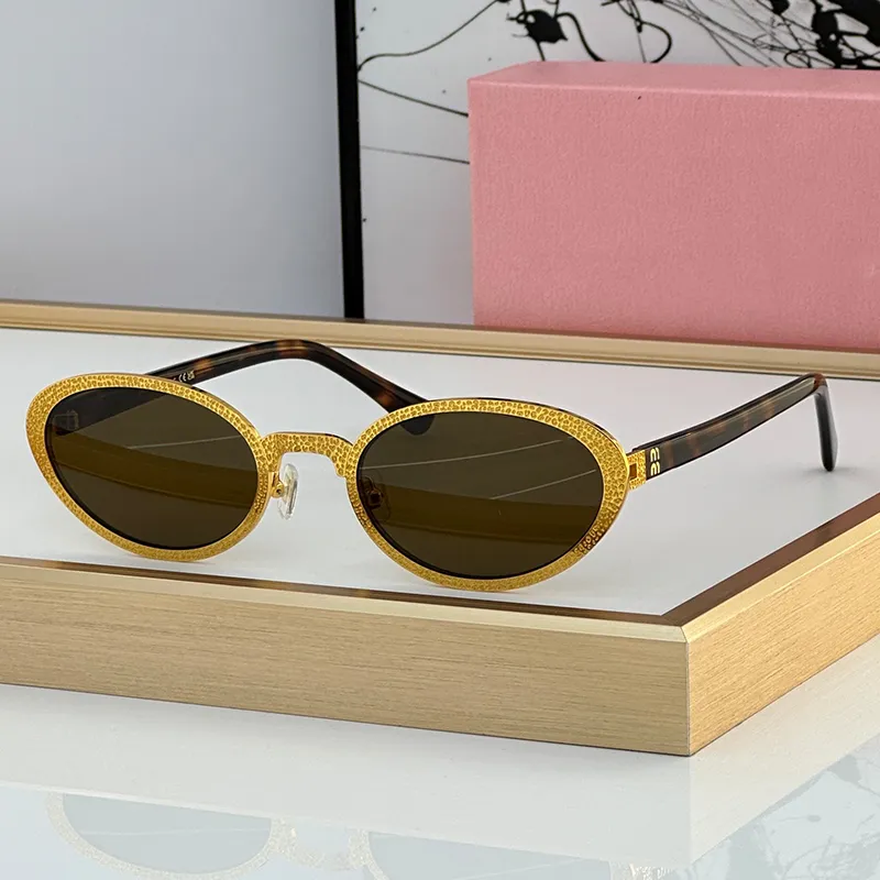 Designer-Sonnenbrille für Damen, Mui Mui-Luxusbrille, europäisch-amerikanische Eleganz, gutes Material, ovale kleine Sonnenbrille, Retro-Sonnenbrille, UV400-Damenbrille
