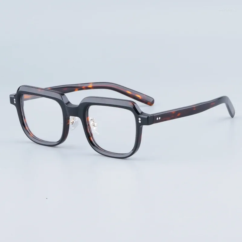 Montature per occhiali da sole VECTOR-016 Occhiali da vista quadrati in acetato da uomo Tartaruga Designer Brand Occhiali classici in stile giapponese di alta qualità