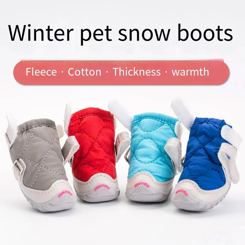 Köpek kar botları kalın sıcak sonbahar ve kış ayakkabıları kaniş bichon schnauzer küçük aksesuar malzemeleri 240119