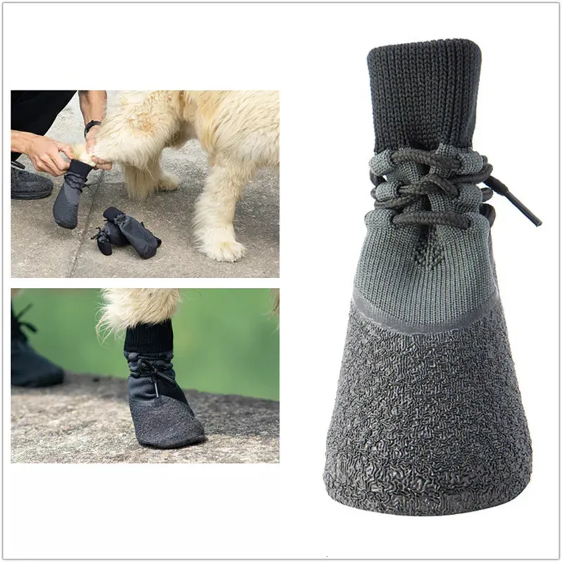 4 stuks Hond Huisdier Schoenen Warm NoSlip Ademend Regenkleding Zachte Sokken Laarzen Katten Kleine Grote Poot Dla Psa Perros Botas 240119