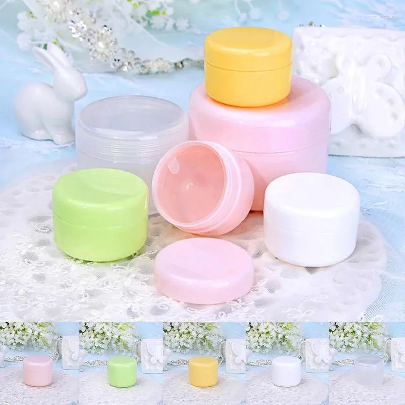 Liquid Soap Dispenser Colorful Empty Cream Jar Cosmetic Makeup Container Round Refillable Bottle Plastic Box Travel Tool /20g/50g/100g