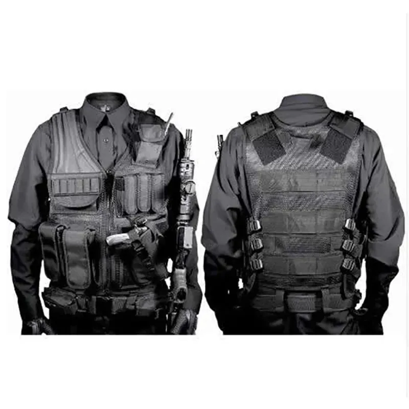 Gilet tattico Molle regolabile Gilet da combattimento militare Giubbotti antiproiettile Caccia di sicurezza Esercito Gioco CS all'aperto Giacca da addestramento softair 240125