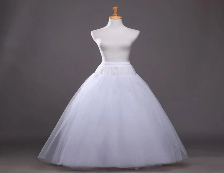 منتفخ A Line 6 طبقات Tulle Underskirt No Hoop الزفاف الزفاف للفساتين عتيقة الزفاف كرينولين تنورة كرينولين 20168025516