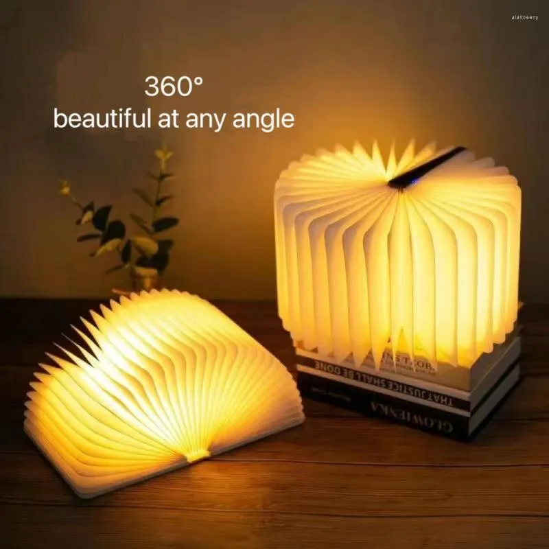 Light Lights Mini80x100x25 إبداعي قابلة للطي مصباح الكتاب الخشبي/بو غلاف الحفلات والبار.