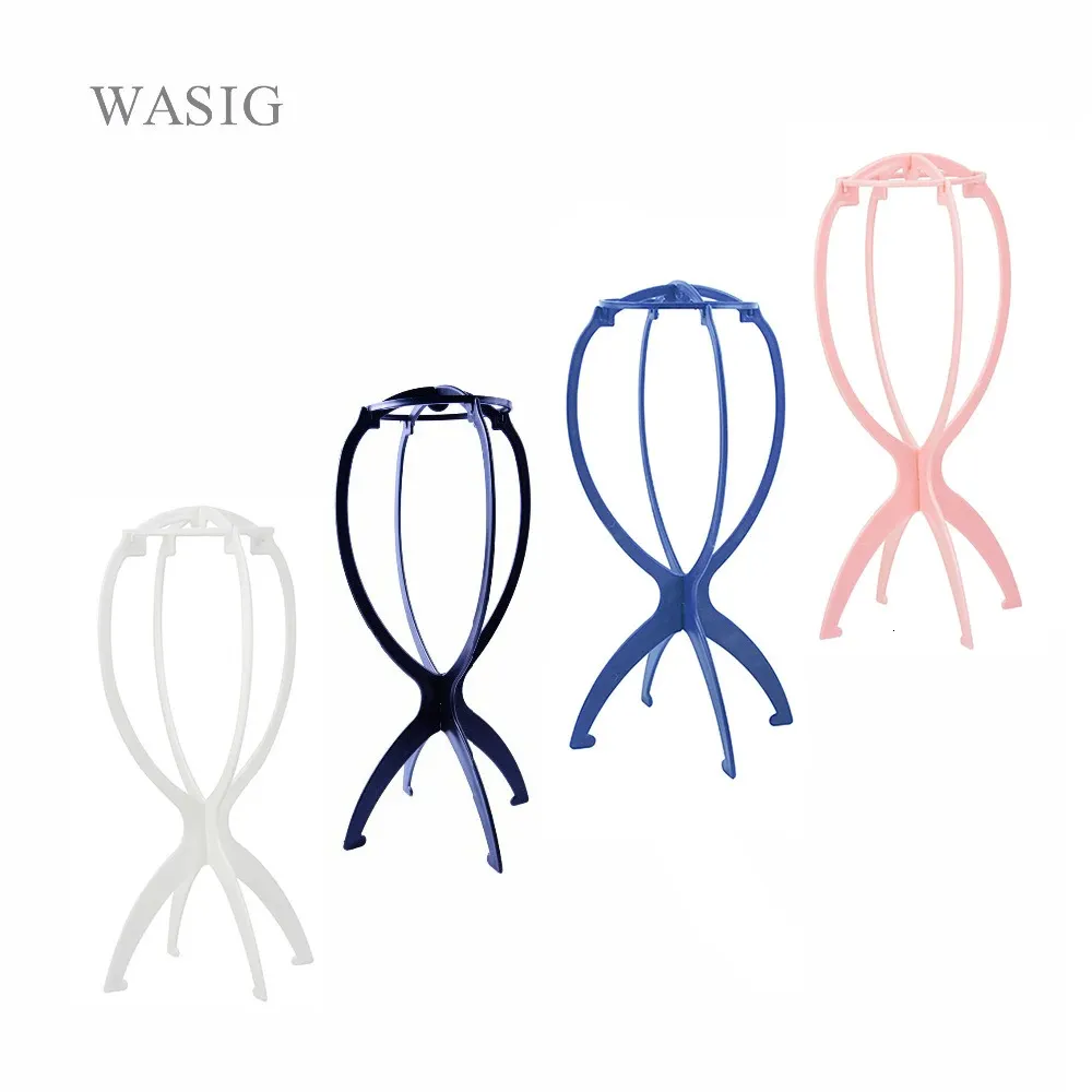 1PC Quattro Colori Supporti per Parrucca Cappello di Plastica Display Supporti per Testa Parrucca 17x34Cm Mannequin HeadStand Portatile Pieghevole Supporto per Parrucca 240118