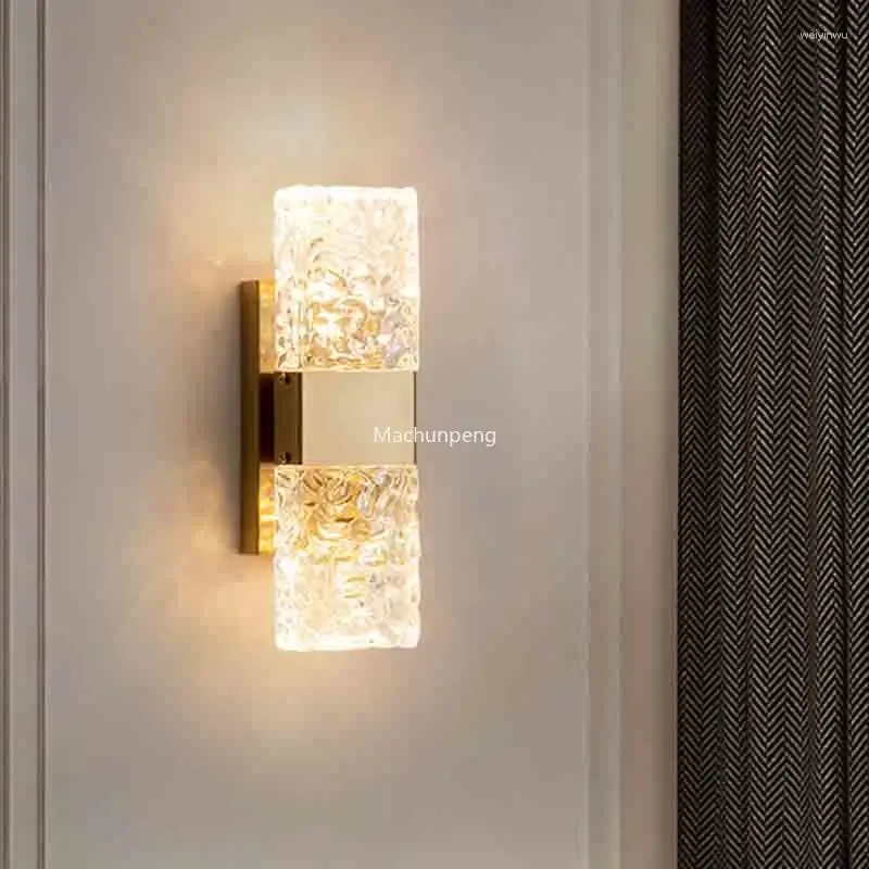 Lámparas de pared Lámpara minimalista posmoderna Nordic Luxury Living Room Fondo Sconce Escalera Pasillo Wandleuchte Decoraciones para el hogar