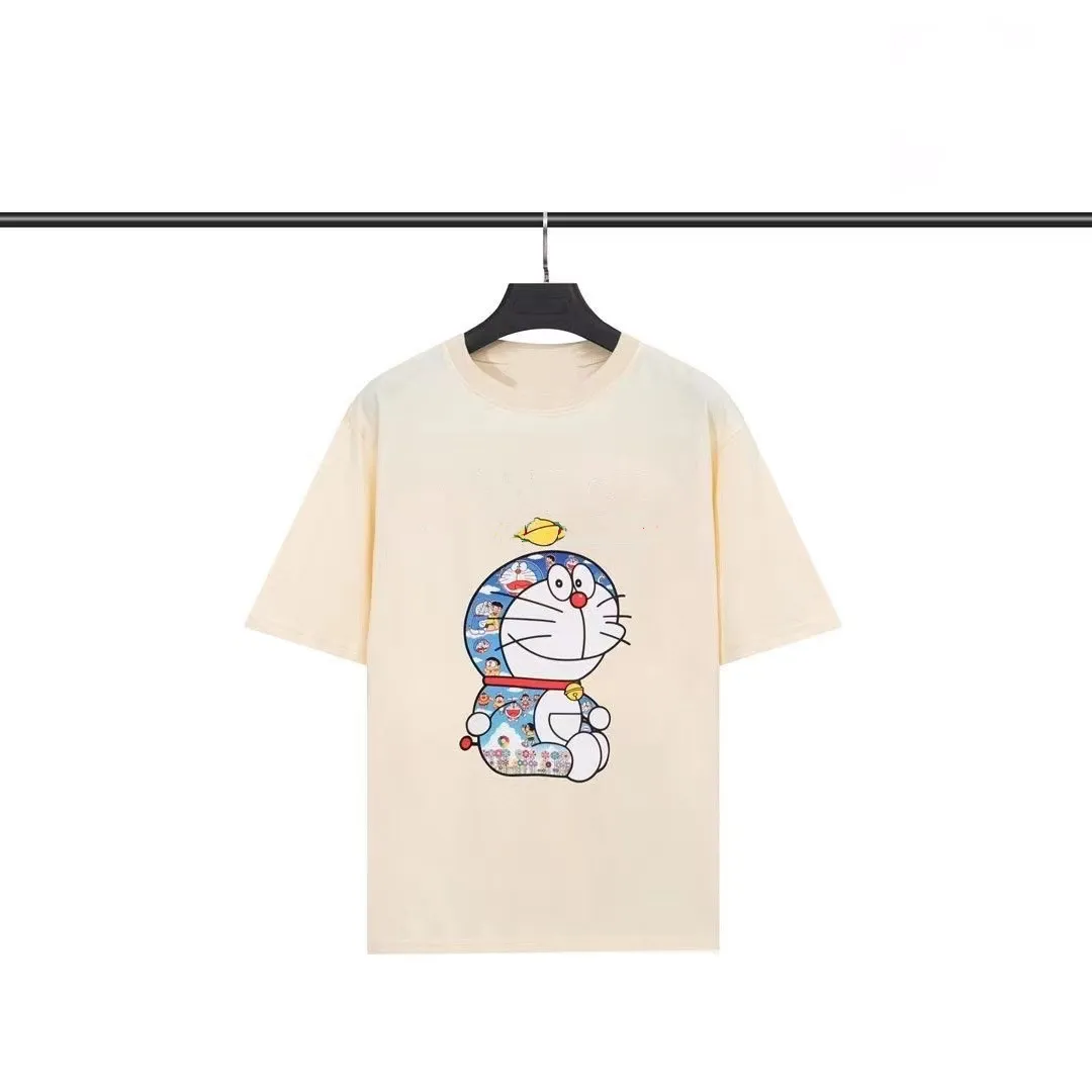 メンズTシャツ、女子デザイナーTシャツ、ゆるい100％コットントップ、250gのハイエンドコットンカップルカジュアルTシャツ、高級服、ストリートウェア、ヨーロッパサイズXS-5XL-001