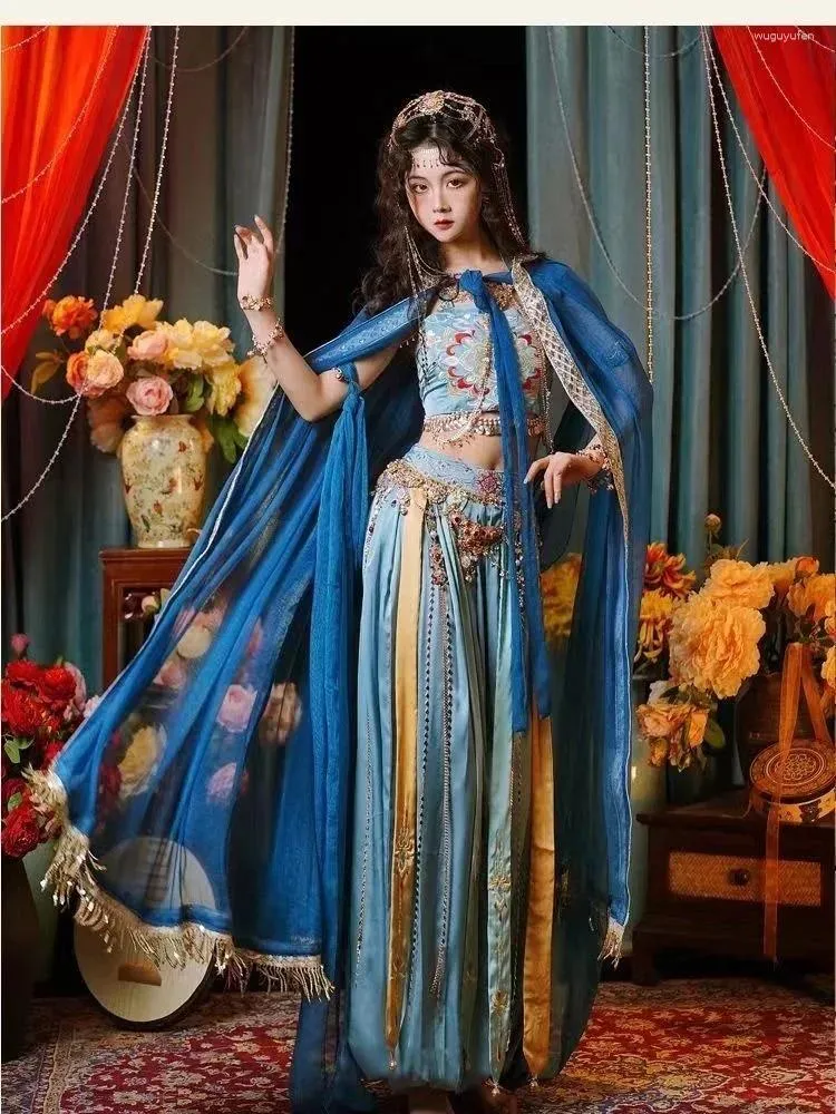 Scen Wear Exotic Hanfu Women's Western Regions Dancing Clothing Improved Han Ancient Costume Complete Set Dunhuang Dress