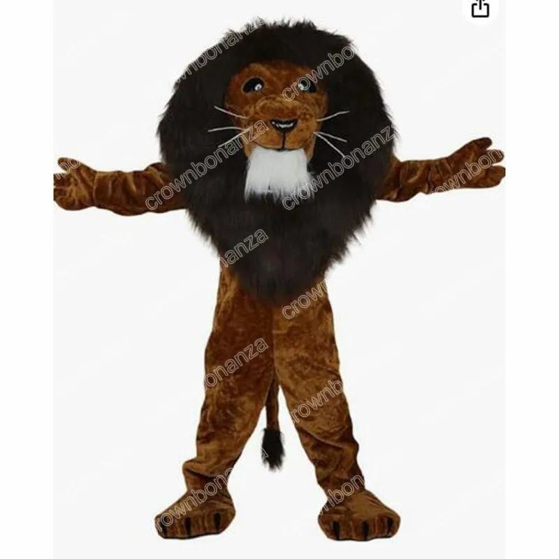 Performance Muscle Lion Mascot Costumes Halloween Cartoon Character Outfit Suit Xmas Outdoor Party Outfit Unisex Promotional Advertising Clothings