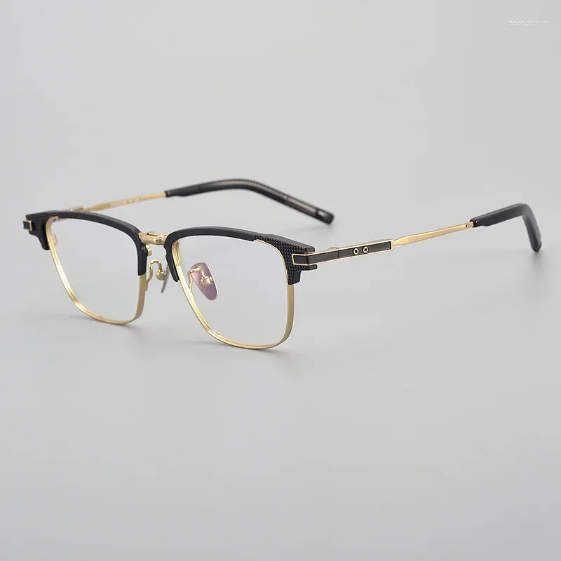 Solglasögon ramar SH-02T japansk märke extra ljus glasögon ren titan fyrkantig affärsrecept glasögon män optiska glasögon