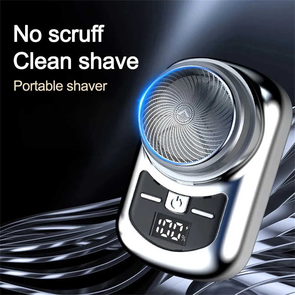 1st Electric Travel Shaver For Men Pocket Size Portable Travel Car Home Razor Razor Laddningsbar Cordless Shave Face Beard Razor 240124