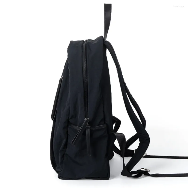 学校のバッグナイロンハンドバッグカジュアル女性学生バックパックソリッドカラーファッション調整可能なストラップオフィス旅行買い物客バッグ