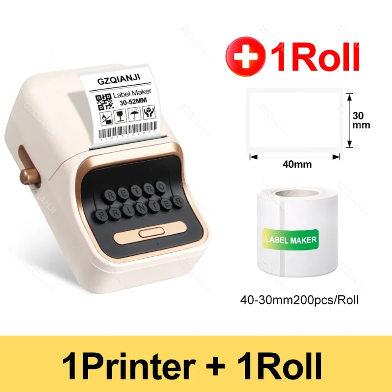 wholesale White Color Label Sticker Printer With Adhesive Paper Roll Bluetooth Wireless Connect Tag Price Notes Print For Home And Office