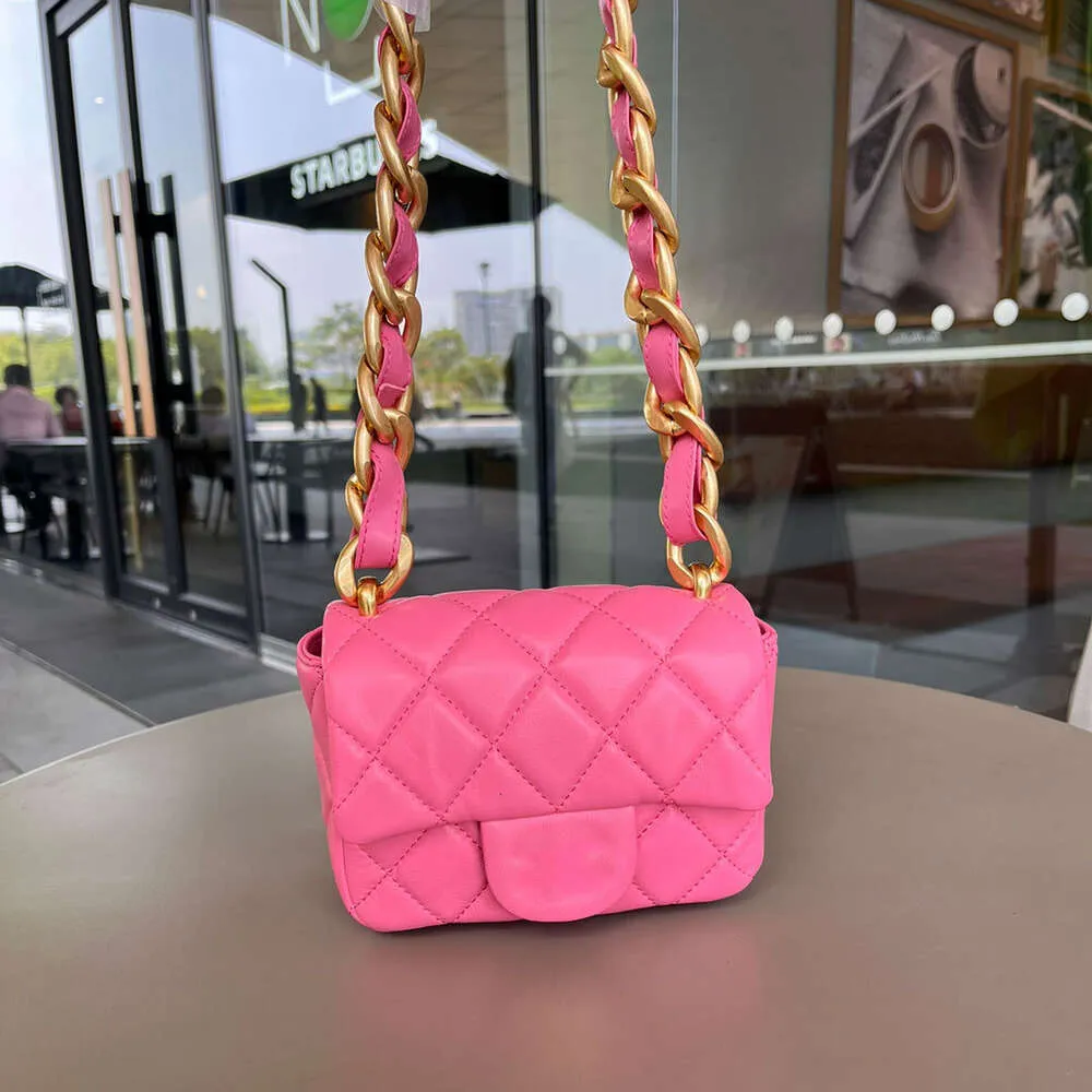 Fashion Designer Chain Bag Women Classic Double Letter Tote Bag High-quality Leather Argyle-plaid Single Mini Shoulder Crossbody Bags Handbag Purse