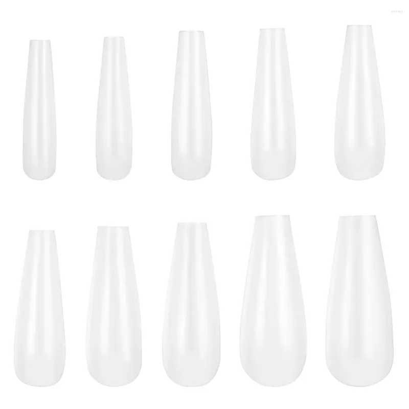 Faux ongles 500pcs cercueil longs conseils d'ongles affichage outils UV pour magasin de salon