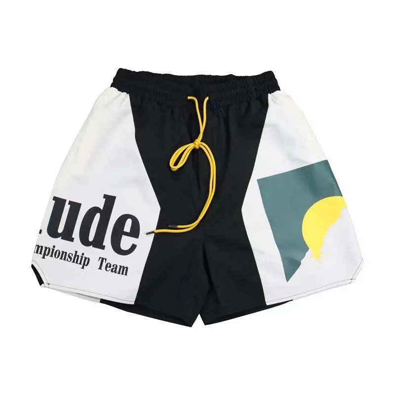 Rhude Shirt Kurzärmelde Designer Herrenhemden Rhude Shorts Frauen Jogginghose Hight Quality Hemd Kleidung Sommer Luxus Baumwollbrief Druck Tops Strand Stil 32