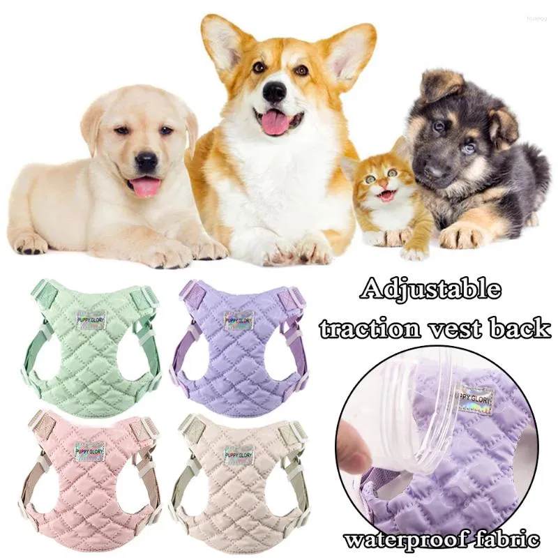 Dog Apparel Adjustable Pet Harness Warm Plush Vest Dogs Cats Harnesses Puppy Chest Strap Waterproof Carrying Clothing