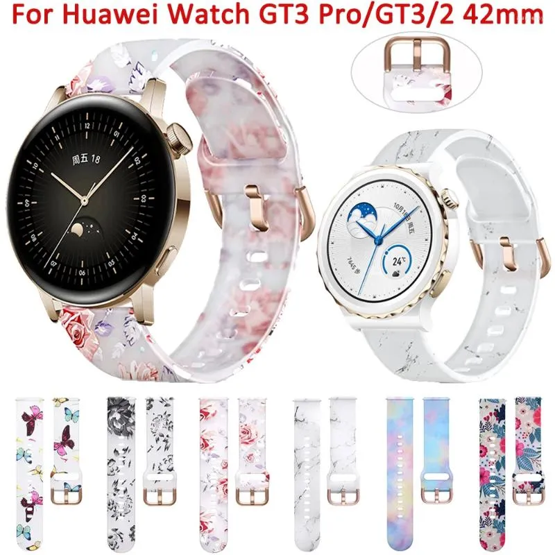 ウォッチバンドHuawei GT 3 42mm Sport Bracelet 2 GT2 GT3 Pro 43mm SmartWatch WatchBandのシリコンバンドストラップ