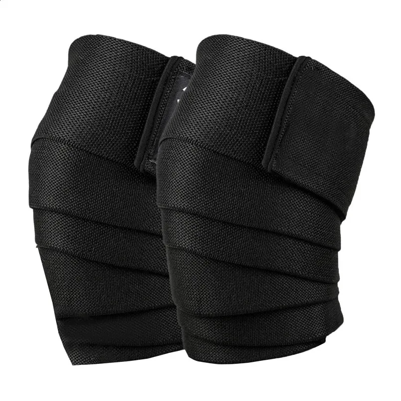 1 Pair Stiff Weightlifting Knee Wrap 25 Meters Powerlifting Squat Sleeve Elbow Wraps High Quality Fitness Sport Safety 240130