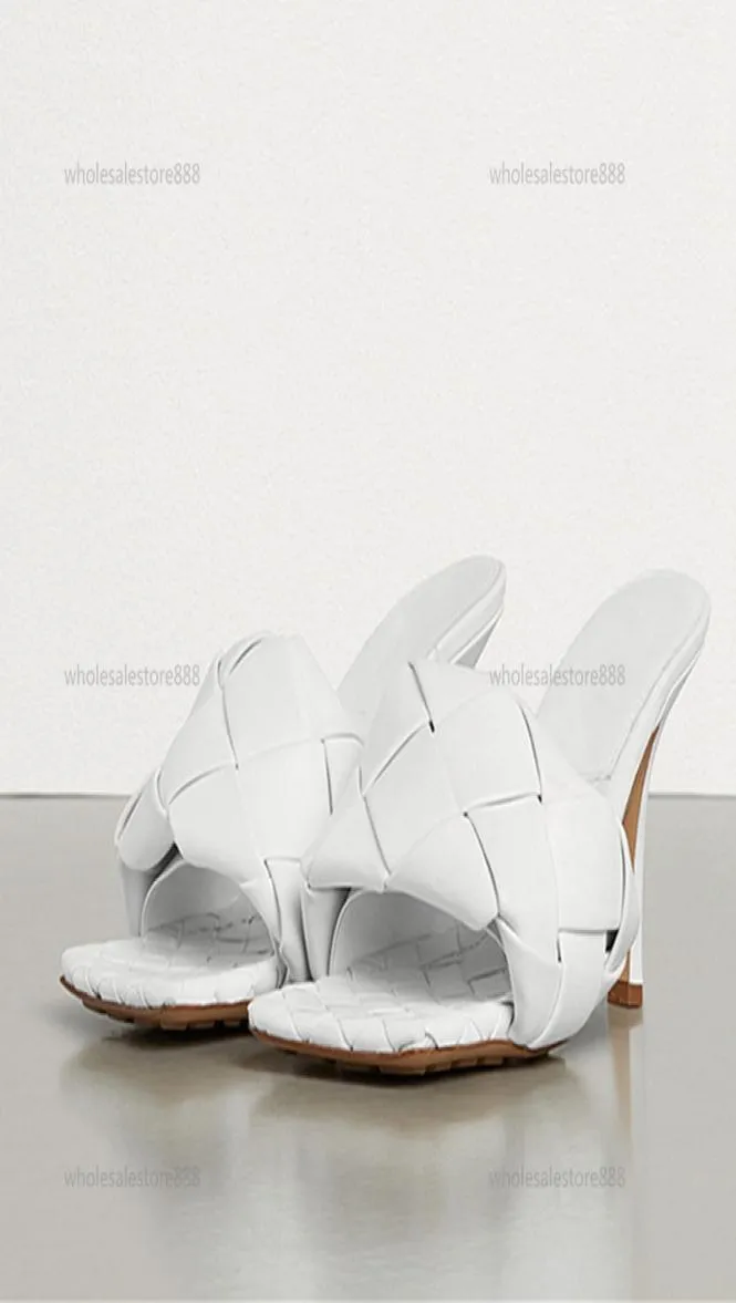 2021 high quality 2020052605y iovryblackbeige quilted lamb skin 65cm slides heels sandals4562071