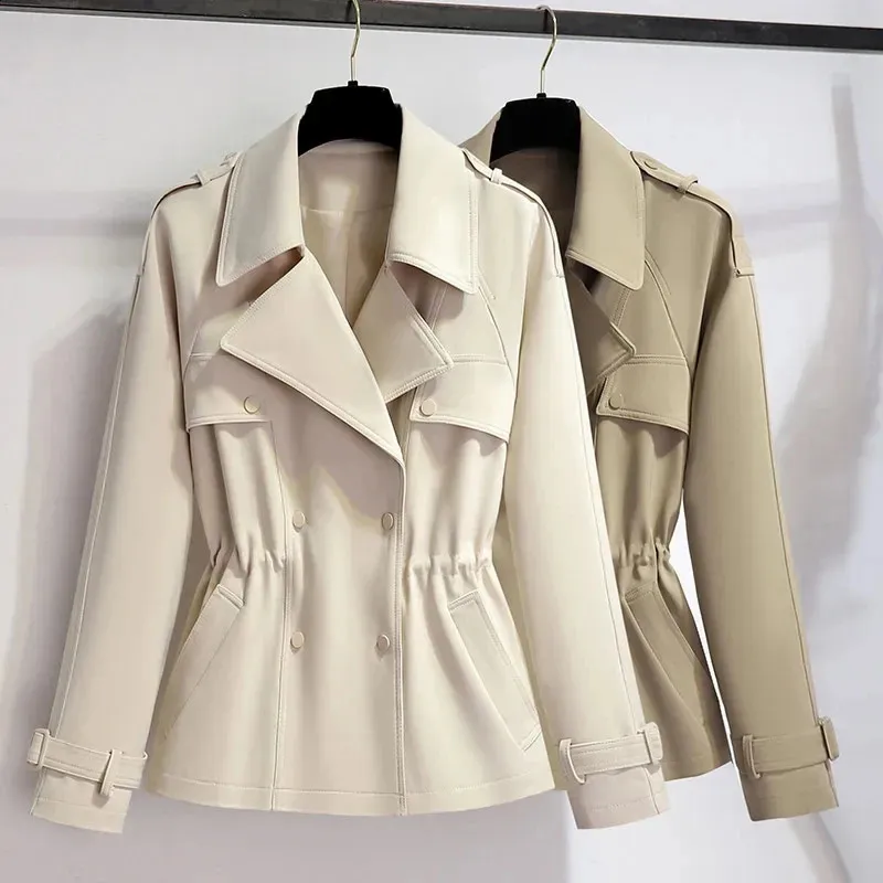 Jaqueta feminina blusão outono casual casaco fino moda gola alta senhoras bombardeiro capa de chuva outerwear 240123