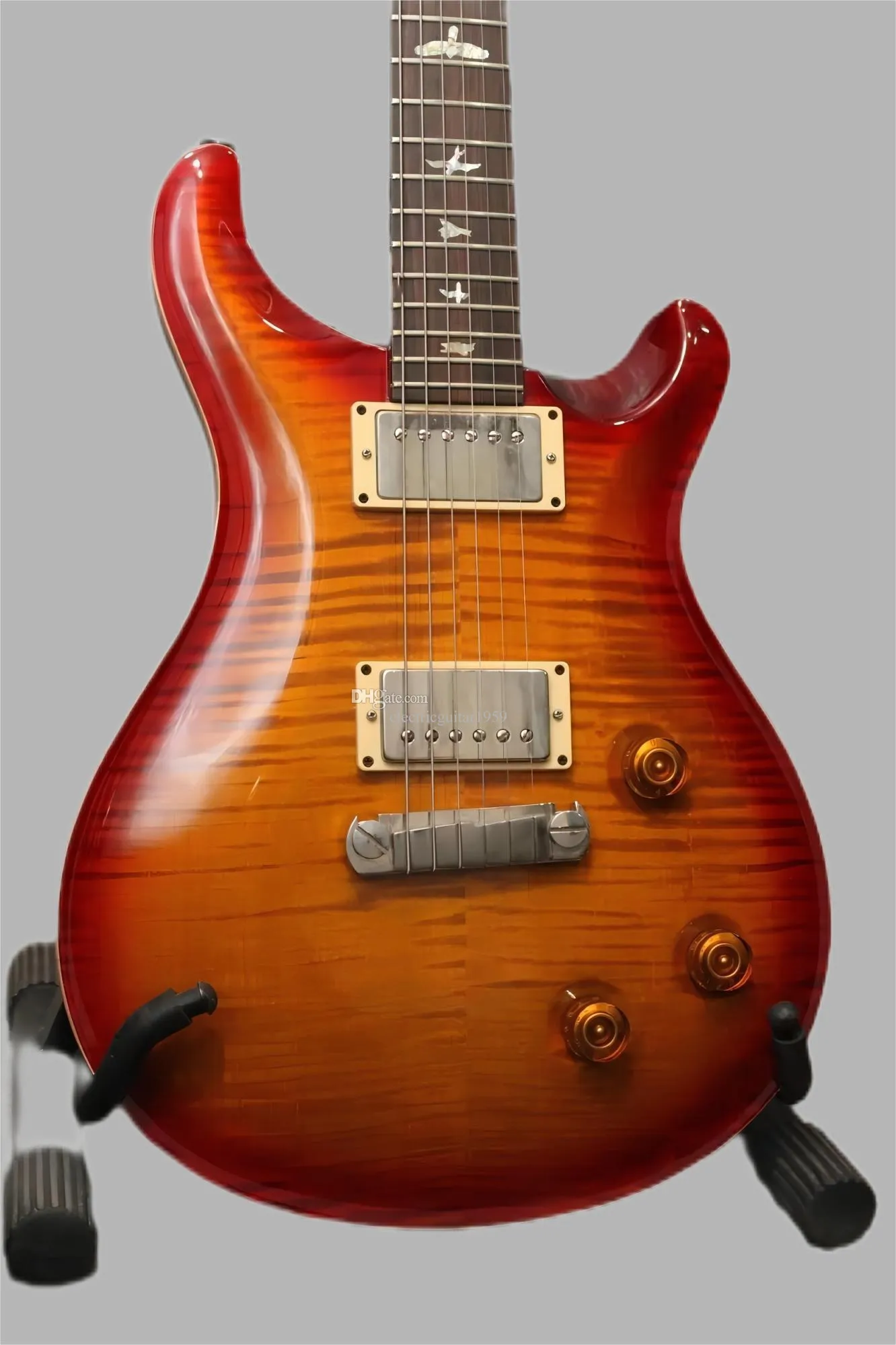 Gorąca sprzedaż dobrej jakości elektrycznej gitary elektrycznej 22 Sunburst Electric Guitar