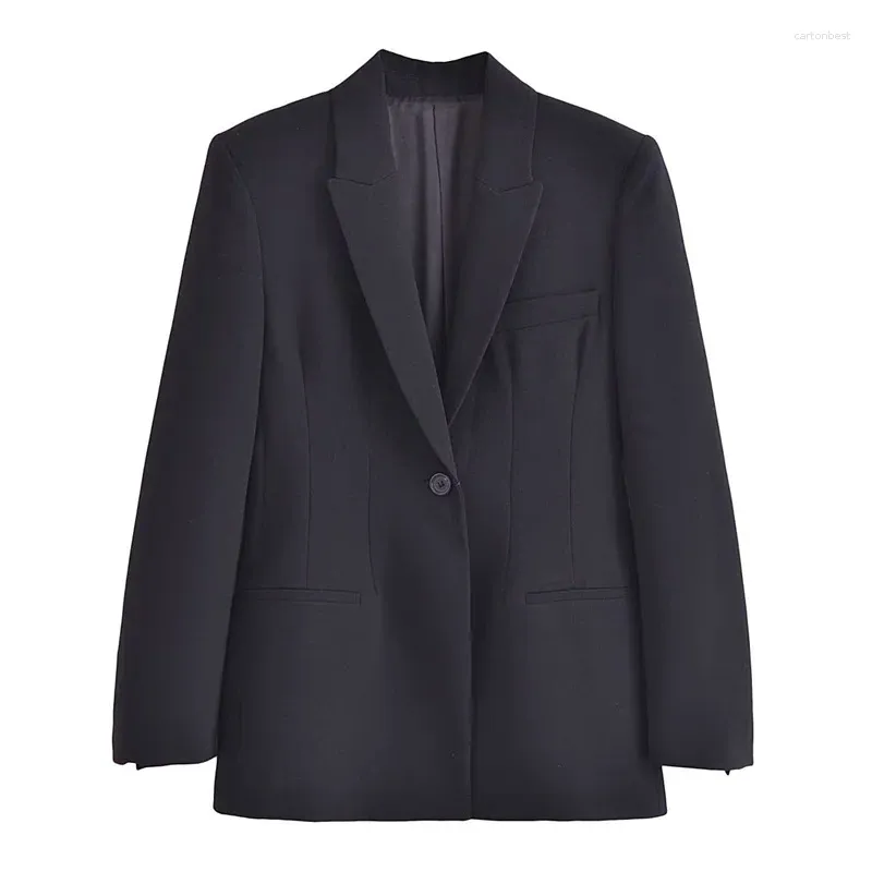 Womens Suits Fall/Winter 2024 Padded Shoulder Slim Blazer Simple