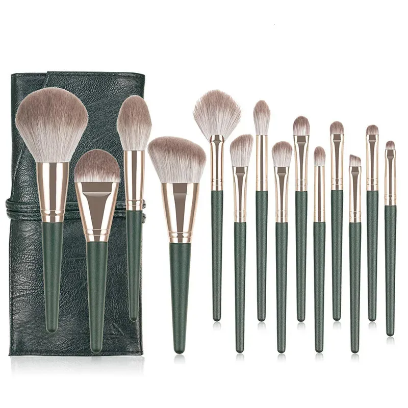 Makeup Brushes 14st Foundation Powder Blush Eyeshadow concealer Lip Eye Make Up Brush With Bag Cosmetics Beauty Tool 240131